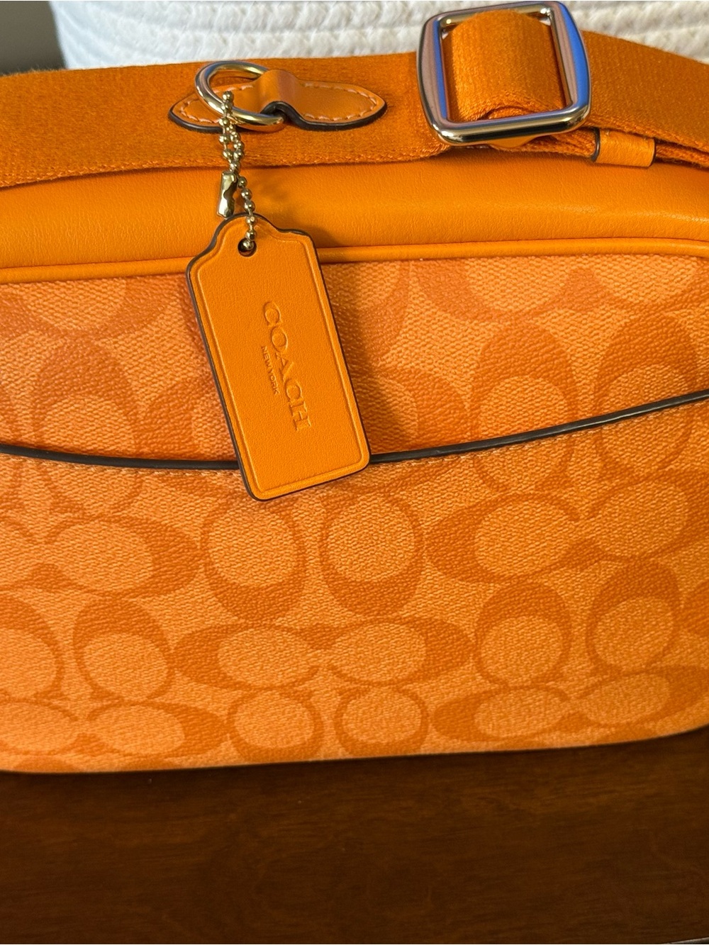 Coach Orange Signature Camera Crossbody - Picture 9 of 16